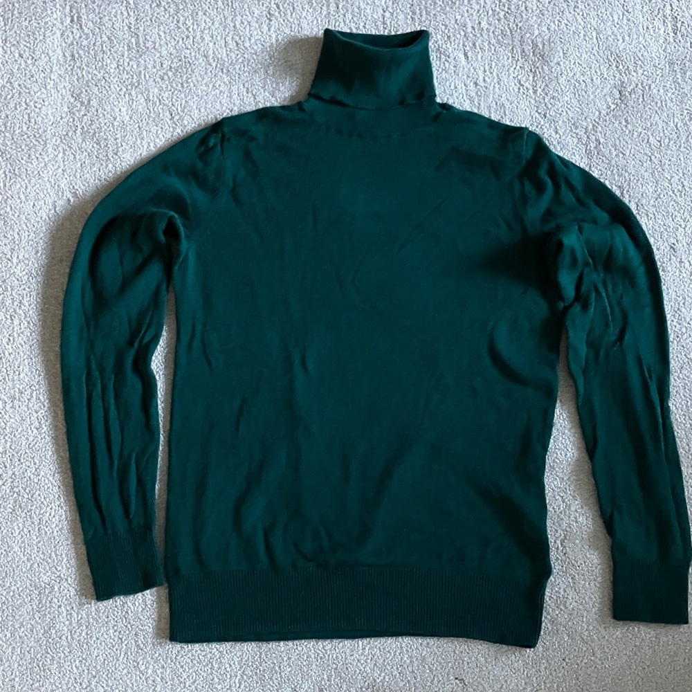 Green Joe Fresh turtleneck with touch of cashmere